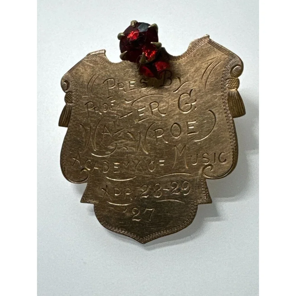Rare GF Award Presented by Professor Walter Wroe West Phili Dance Academy 1920's